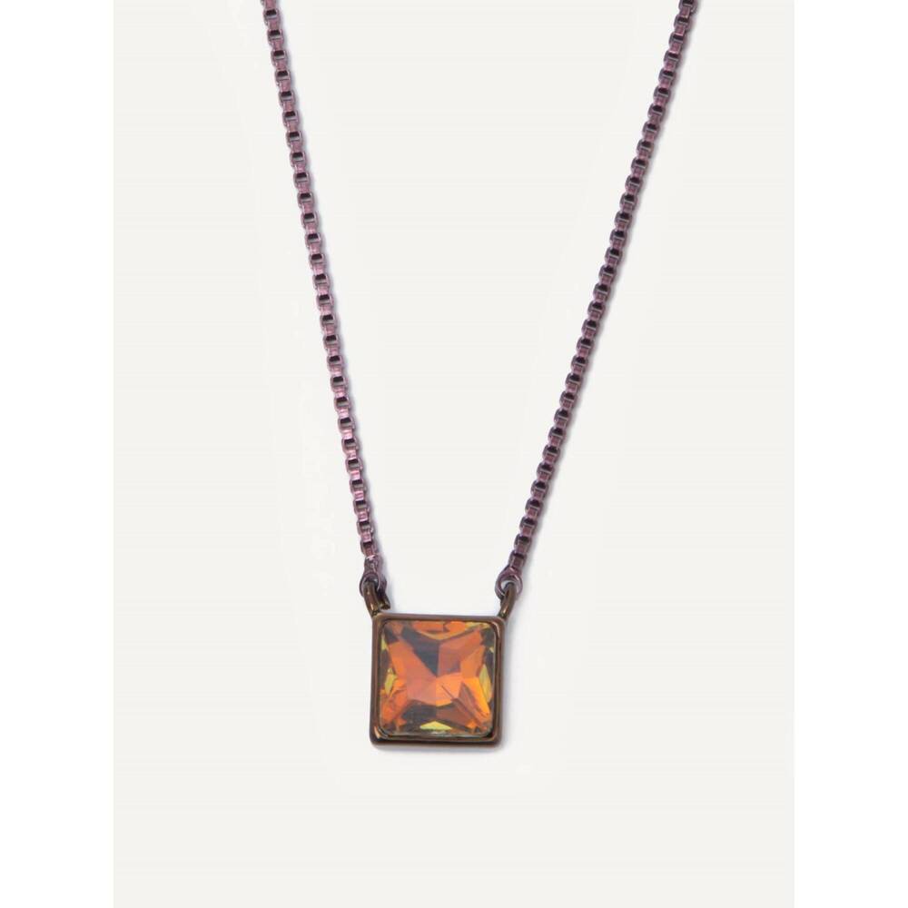NEW MELANIA CLARA women's kylie necklace in square - cappuccino